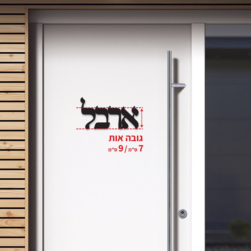 שלטים לדלת בעיצוב אישי